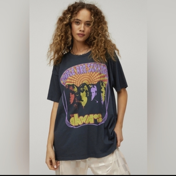 Daydreamer The Doors T-shirt Women's Large Vintage Black Cotton Tee Shirt - Picture 1 of 16